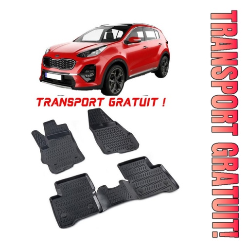 Kia Sportage IV 2015-2021 Set 4 covorase auto din cauciuc tip tavita premium line 3D - Transport Gratuit! - Img 1