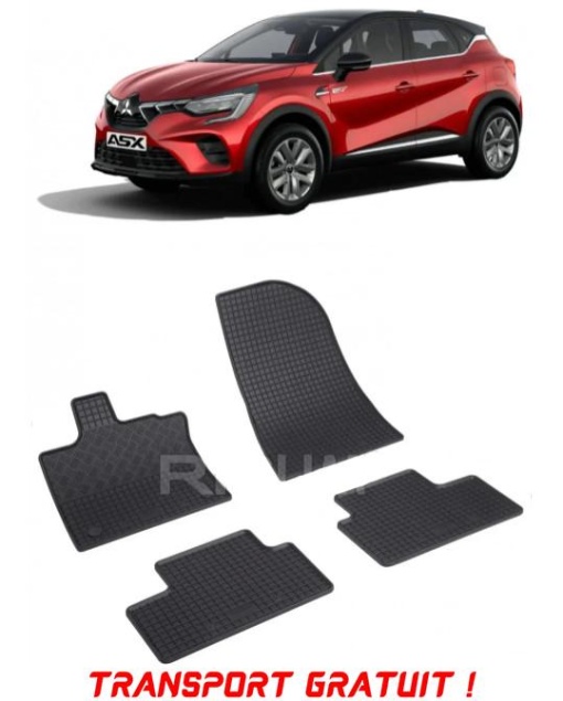Mitsubishi Asx II fabricat din 2023 - Prezent, Suv, set covorase auto dedicate, din cauciuc 100% Premium - Transport Gratuit