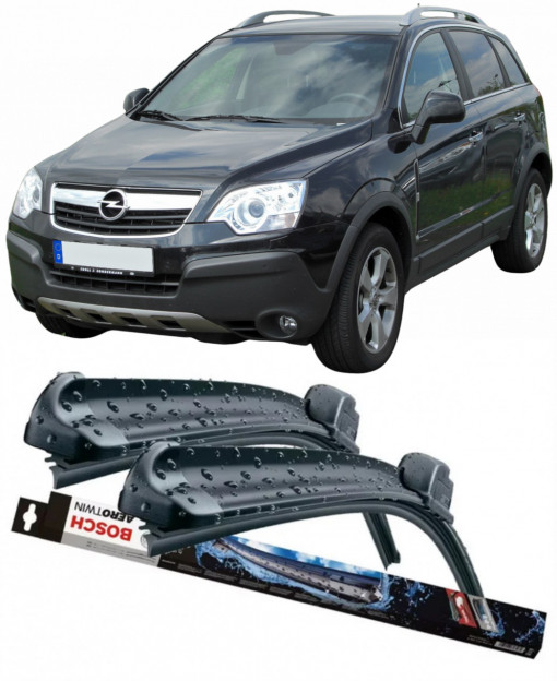 Opel Antara Set 2 stergatoare parbriz pentru parbriz compatibile cu Opel Antara fabricat incepand cu 2006, breloc Hella (60 cm / 40 cm)