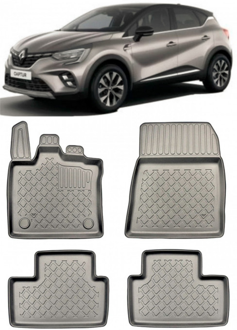 Renault Captur Set covorase auto tip tavita compatibile Renault Captur II Techno MHEV fabricatie 05.2022 - prezent, caroserie suv
