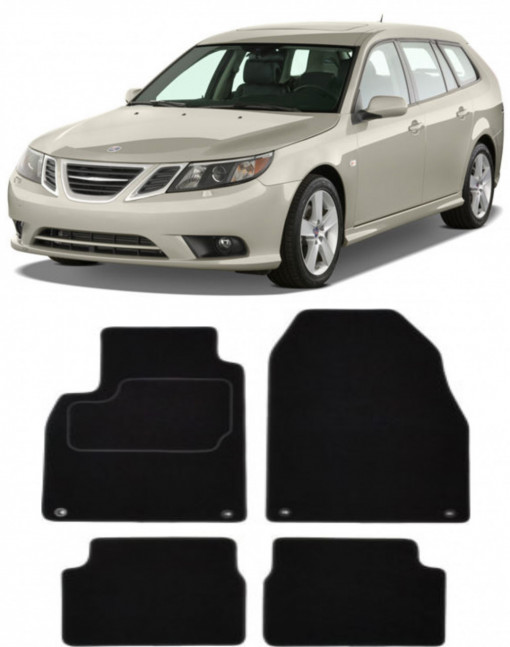 Saab 9-3 Set covorase auto din mocheta premium, dedicate pentru Saab 9-3 Combi fabricat intre 2002-2015, calitate extra