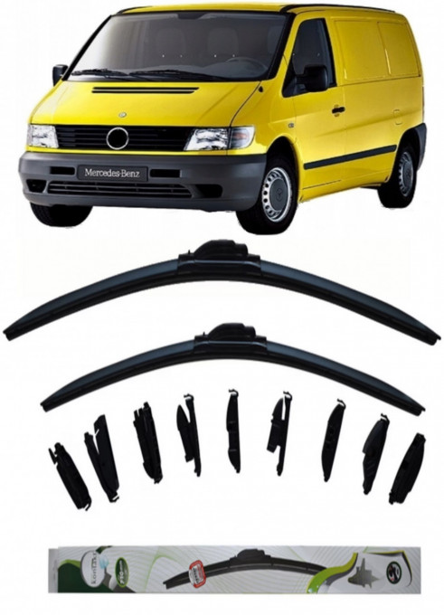 Set 2 stergatoare Kontakt compatibile cu Mercedes-Benz V-Class din 1996-2003 (65 cm/55 cm)