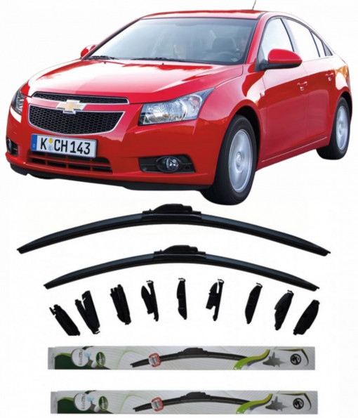 Set 2 stergatoare Kontakt Multi Adapter 60 cm/45 cm compatibile cu Chevrolet Cruze (J300) din 2009 (60 cm/45 cm)