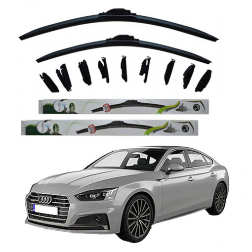 Set 2 stergatoare Kontakt Multi Adapter 60 cm/50 cm compatibile cu Audi A5 (8T3) din 2007-2017 (60 cm/50 cm)