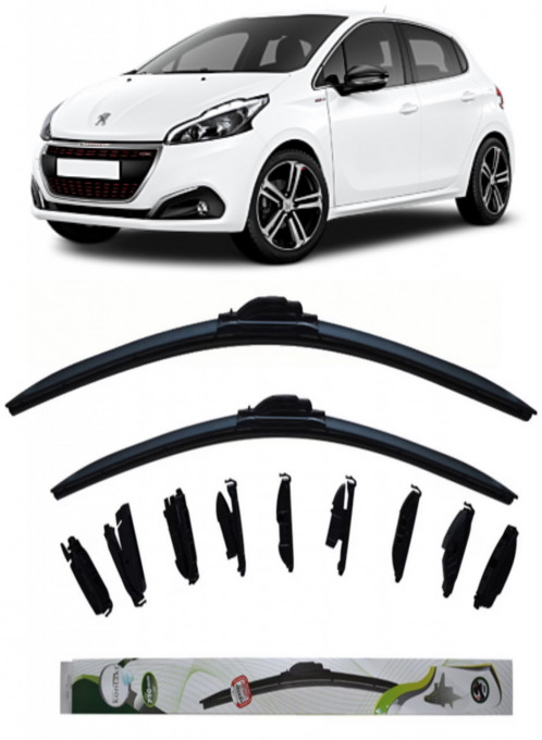 Set 2 stergatoare Kontakt Multi Adapter 65 cm /40 cm compatibile cu Peugeot 208 I (Ca_, Cc_) din 2012-2019 (65 cm/40 cm)