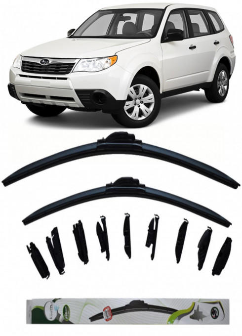 Set 2 stergatoare MultiAdapter 53cm/48cm compatibile cu Subaru FORESTER (SG_) (2002-2008) (53 cm/48 cm)