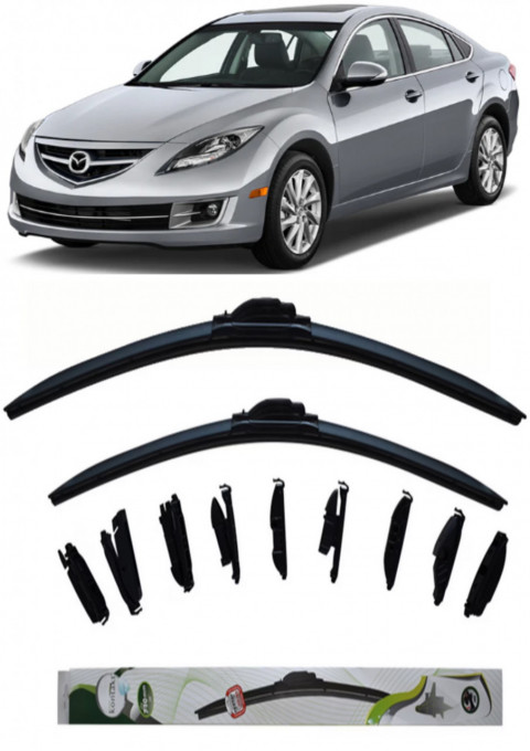 Set 2 stergatoare MultiAdapter 60cm/40cm compatibile cu Mazda 6 Saloon (GH) (2007-2013) (60 cm/40 cm)