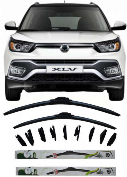 Set 2 stergatoare MultiAdapter 60cm/40cm compatibile cu Ssangyong XLV SUV (2016) (60 cm/40 cm)