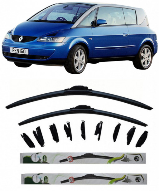 Set 2 stergatoare MultiAdapter 65cm/45cm compatibile cu Renault Avantime(2001 - 2003) (65 cm/45 cm)