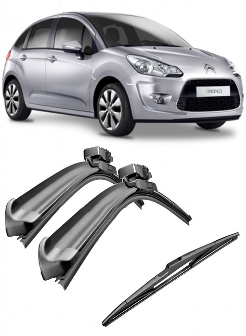 Set 3 stergatoare parbriz si luneta Bosch Aerotwin pentru Citroen C3 II (A51) (09.09 - 12.16) Bosch