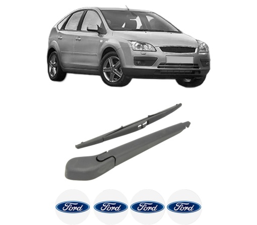 Set brat stergator spate cu lamela pentru FORD FOCUS II (DA_, HCP, DP) din 2004-2012, pentru spate, din cauciuc siliconat rezistent, 4 stickere auto FORD