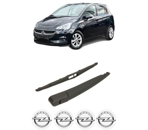 Set brat stergator spate cu lamela pentru OPEL CORSA E Hatchback Van (X15) din 2014-2015, pentru spate, din cauciuc siliconat rezistent, 4 stickere auto OPEL