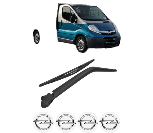 Set brat stergator spate cu lamela pentru OPEL VIVARO A Platform/Chassis (X83) din 2001-2014, pentru spate, din cauciuc siliconat rezistent, 4 stickere auto OPEL