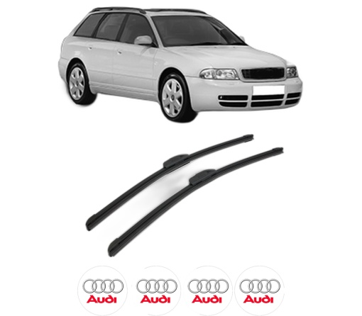 Set stergatoare AUDI A4 B5 Avant (8D5) din 1994-2001, pentru parbriz auto, 2 bucati, Bosch Aerotwin Retrofit, din cauciuc siliconat rezistent, 4 Stickere Auto AUDI