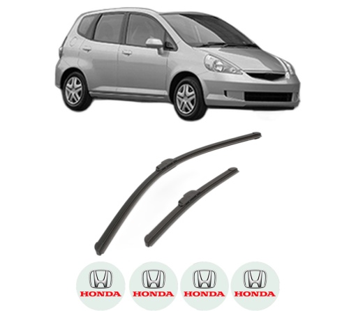 Set stergatoare HONDA JAZZ II (GD_, GE3, GE2) din 2002-2008, pentru parbriz auto, 2 bucati, Bosch Aerotwin Retrofit, din cauciuc siliconat rezistent, 4 Stickere Auto HONDA