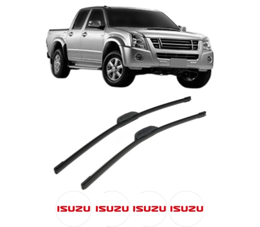 Set stergatoare ISUZU D-MAX I Platform/Chassis (TFR, TFS) din 2007, pentru parbriz auto, 2 bucati, Bosch Aerotwin Retrofit, din cauciuc siliconat rezistent, 4 Stickere Auto ISUZU