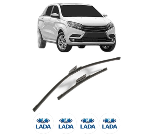 Set stergatoare LADA XRAY (GAB_) din 2016-2021, pentru parbriz auto, 2 bucati, Bosch Aerotwin, din cauciuc siliconat rezistent, 4 Stickere Auto LADA