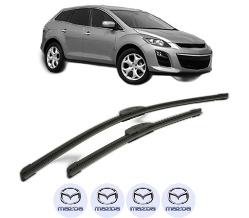 Set stergatoare MAZDA CX-7 (ER) din 2006-2014, pentru parbriz auto, 2 bucati, Bosch Aerotwin Retrofit, din cauciuc siliconat rezistent, 4 Stickere Auto MAZDA