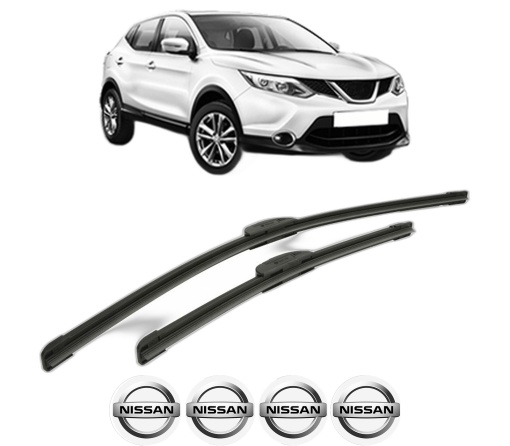 Set stergatoare NISSAN QASHQAI II (J11, J11_) din 2013-2020, pentru parbriz auto, 2 bucati, Bosch Aerotwin Retrofit, din cauciuc siliconat rezistent, 4 Stickere Auto NISSAN