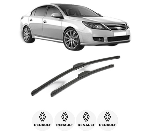 Set stergatoare RENAULT LATITUDE (L70_) din 2010-2013, pentru parbriz auto, 2 bucati, Bosch Aerotwin Retrofit, din cauciuc siliconat rezistent, 4 Stickere Auto RENAULT