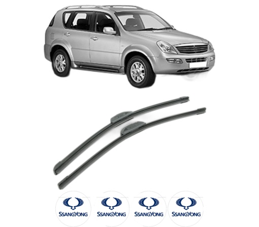 Set stergatoare SSANGYONG REXTON / REXTON II (GAB_) din 2002-2013, pentru parbriz auto, 2 bucati, Bosch Aerotwin Retrofit, din cauciuc siliconat rezistent, 4 Stickere Auto SSANGYONG