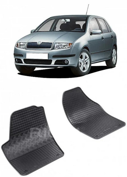 Skoda Fabia I, Sedan, fabricat din 2000 - 2007, 2 Locuri, set covorase auto dedicate, din cauciuc 100% Premium