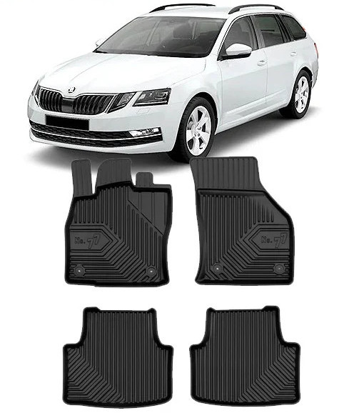 Skoda Octavia III Rs Din 05.2013 - 05.2020, Combi , Set Covorase Auto Tip Tavita Premium 3D, din cauciuc