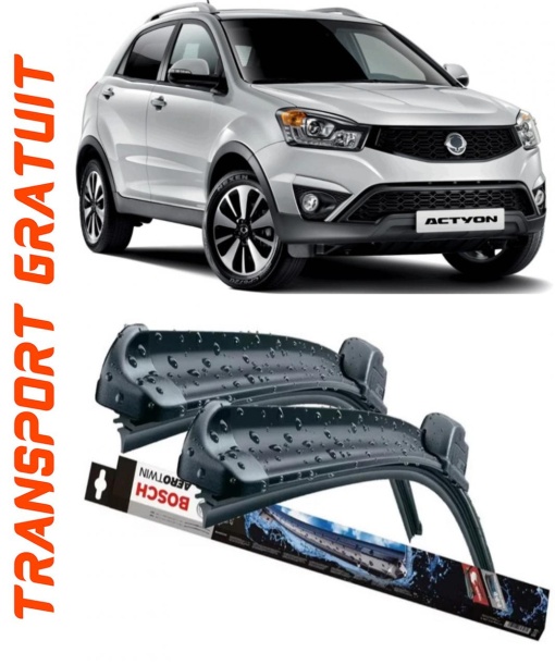 Ssangyong ACTyon I Set 2 stergatoare parbriz Bosch Aerotwin 600/475mm compatibile cu Ssangyong ACTYON I (2005-2013) (53 cm / 47.5 cm)