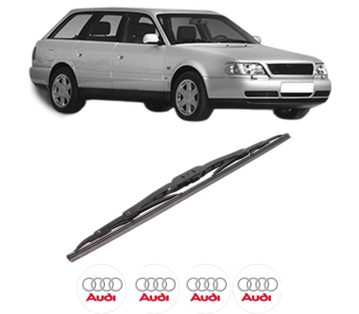 Stergator lamela spate AUDI A6 C4 Avant (4A5) din 1994 - 1997, pentru luneta auto, Bosch Twin, din cauciuc siliconat rezistent, 4 Stickere Auto AUDI