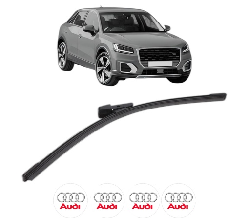 Stergator lamela spate AUDI Q2 (GAB, GAG) din 2016 - 2020, pentru luneta auto, Bosch Aerotwin, din cauciuc siliconat rezistent, 4 Stickere Auto AUDI