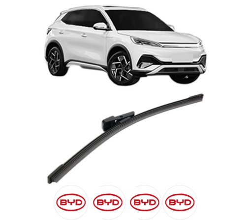 Stergator lamela spate BYD YUAN PLUS din 2022, pentru luneta auto, Bosch Aerotwin, din cauciuc siliconat rezistent, 4 Stickere Auto BYD