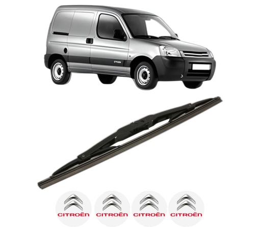 Stergator lamela spate CITROEN BERLINGO / BERLINGO FIRST Box Body/MPV (M_) din 1996 - 2011, pentru luneta auto, Bosch Twin, din cauciuc siliconat rezistent, 4 Stickere Auto CITROEN