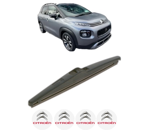 Stergator lamela spate CITROEN C3 AIRCROSS II Van (2C_, 2R_) din 2019, pentru luneta auto, Bosch Twin, din cauciuc siliconat rezistent, 4 Stickere Auto CITROEN