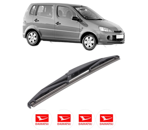Stergator lamela spate DAIHATSU YRV (M2) din 2001, pentru luneta auto, Bosch Twin, din cauciuc siliconat rezistent, 4 Stickere Auto DAIHATSU