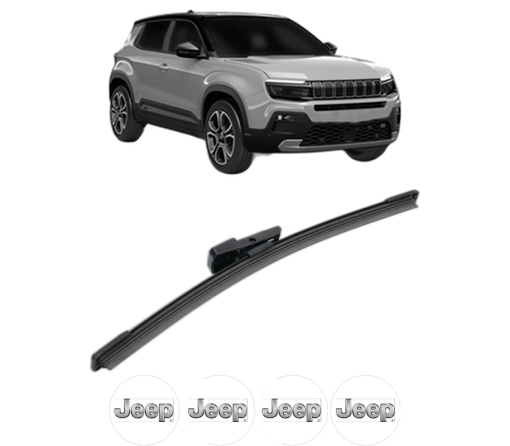 Stergator lamela spate JEEP AVENGER (J2) din 2022, pentru luneta auto, Bosch Aerotwin, din cauciuc siliconat rezistent, 4 Stickere Auto JEEP