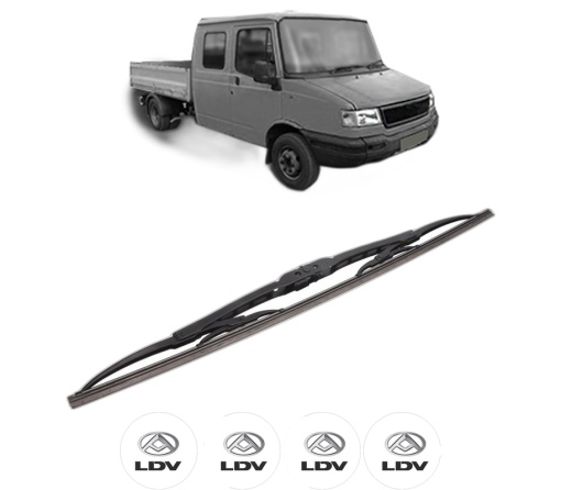 Stergator lamela spate LDV CONVOY Platform/Chassis din 1998 - 2009, pentru luneta auto, Bosch Twin, din cauciuc siliconat rezistent, 4 Stickere Auto LDV