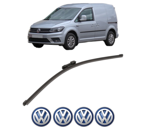 Stergator lamela spate Volkswagen CADDY ALLTRACK IV Box Body/MPV (SAA) din 2015 - 2020, pentru luneta auto, Valeo Silencio Xtrm, din cauciuc siliconat rezistent, 4 Stickere Auto VW