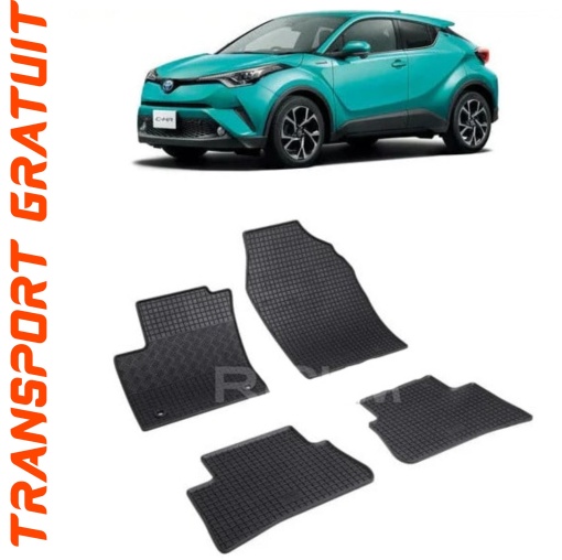 Toyota C-Hr, Suv, fabricat din 01.2017 - Prezent, set covorase auto dedicate, din cauciuc 100% Premium