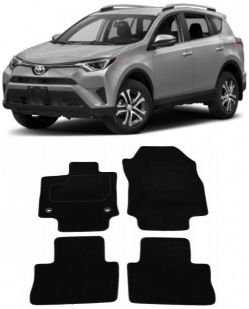 Toyota Rav 4 V Set covorase auto din mocheta premium, dedicate pentru Toyota Rav 4 V Suv fabricat intre 2018-2024, calitate extra