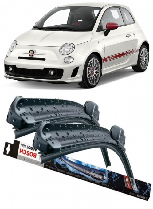 Abarth 500C|595C|695C Set 2 stergatoare parbriz Bosch Aerotwin 600/475mm compatibile cu Abarth 500C / 595C / 695C (2008) (60 cm / 34 cm)