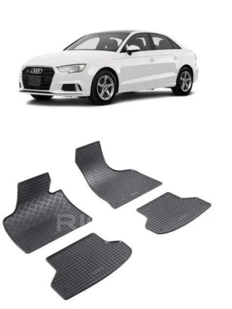 Audi A3 8P, Hatchback, fabricat din 05.2003 - 01.2013, set covorase auto dedicate, din cauciuc 100% Premium