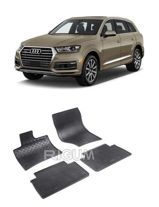 Audi Q7 4L, Suv, fabricat din 03.2006 - 05.2015, set covorase auto dedicate, din cauciuc 100% Premium