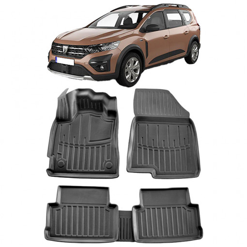 Dacia Jogger (2022-) Set Covorase auto tip tavita din cauciuc Premium Umbrella
