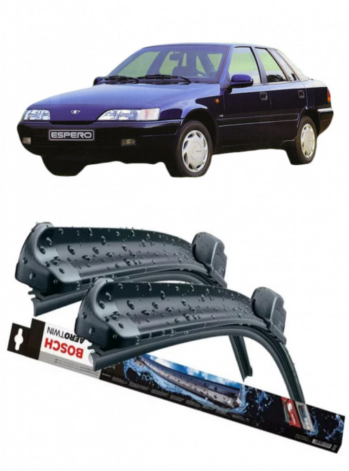 Daewoo Espero Set 2 stergatoare parbriz pentru parbriz compatibile cu Daewoo Espero fabricat in perioada 1991 - 1999, breloc Hella (45 cm / 45 cm)