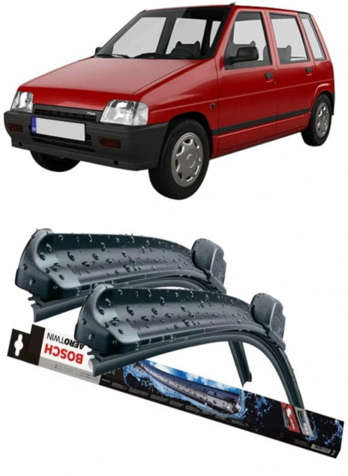 Daewoo Tico Set 2 stergatoare parbriz pentru parbriz compatibile cu Daewoo Tico fabricat in perioada 1995 - 2000, breloc Hella (40 cm / 40 cm)