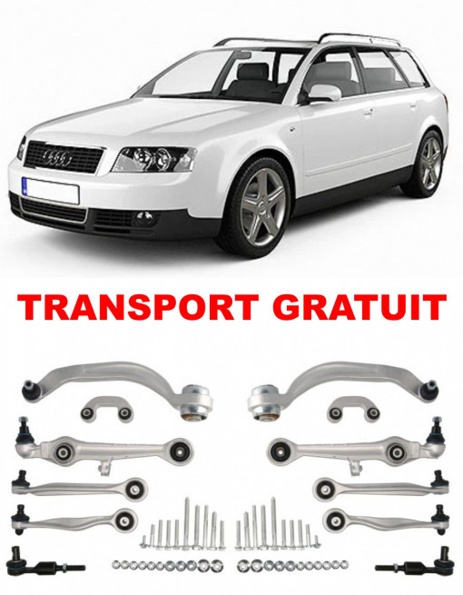Kit complet de brate suspensie fata, compatibil cu Audi A4 B6 combi fabricat intre anii 2001-2004