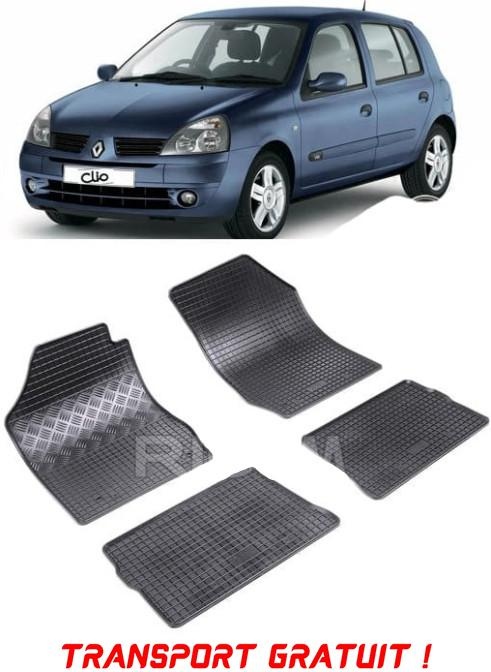Renault Clio II, Hatchback, fabricat din 1998 - 08.2005, set covorase auto dedicate, din cauciuc 100% Premium - Transport Gratuit