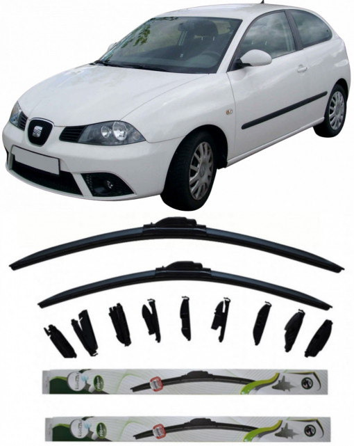 Set 2 stergatoare Kontakt Multi Adapter 53 cm /45 cm compatibile cu Seat Ibiza Iii (6L1) din 2002-2009 (53 cm/45 cm)