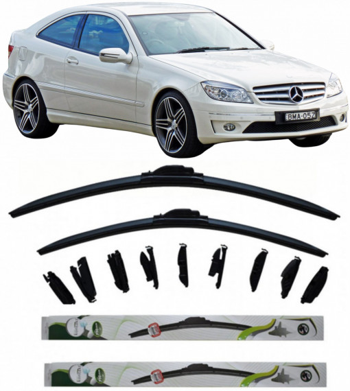 Set 2 stergatoare Kontakt Multi Adapter 56 cm/56 cm compatibile cu Mercedes-Benz Clc-Class (Cl203) din 2008-2011 (56 cm/56 cm)