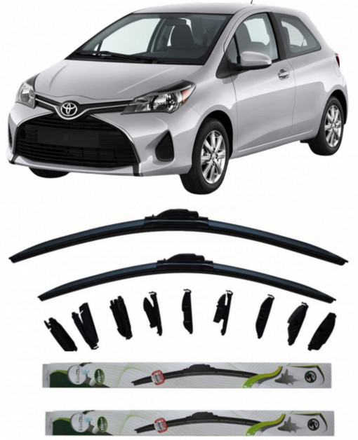 Set 2 stergatoare Kontakt Multi Adapter 60 cm/35 cm compatibile cu Toyota Yaris (_P15_) din 2016 (60 cm/35 cm)